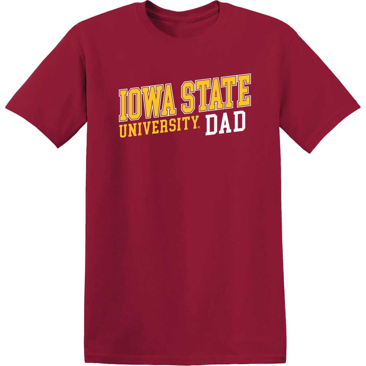 College House 2026 Iowa State Dad Cardinal Short Sleeve T-shirt vendor image